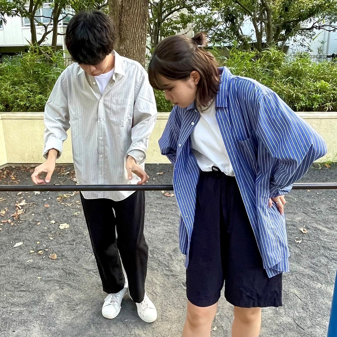 ストライプ長袖Tシャツ(無印良品)、ビーニー　ローリーズファームパンツ 新百合丘オーパ】秋の新商品紹介します｜ 無印良品